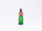 Preview: Grünglasflasche 10ml, mit Pipette Walnut